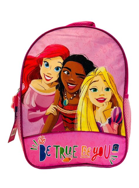 Mochila De Disney Princesas Ariel Moana Rapunzel de Intek-0