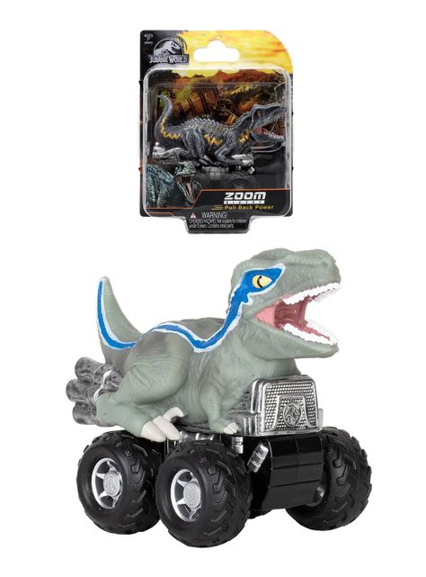 Vehículos Dinosaurios de Jurassic World Zoom Riders Pull Back-0