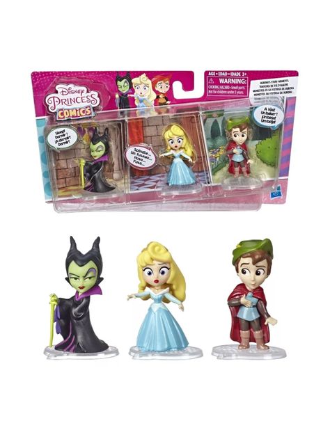 Pack 3 Figuras Coleccionables de La Historia de Aurora de Disney Tipo Comic-0