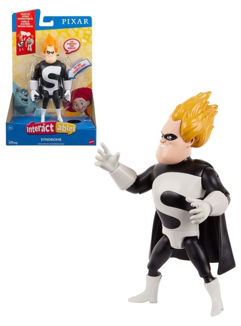 Figura Interactiva Syndrome de Los Increibles de Disney Pixar de Mattel-0