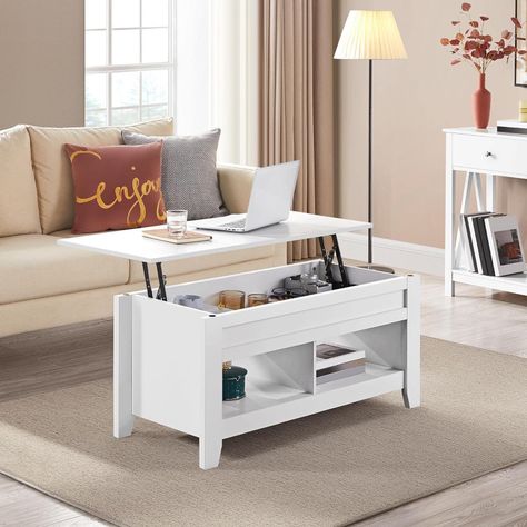Mesa De Centro Elevable Para Living 105x50x45cm Norteamérica-0