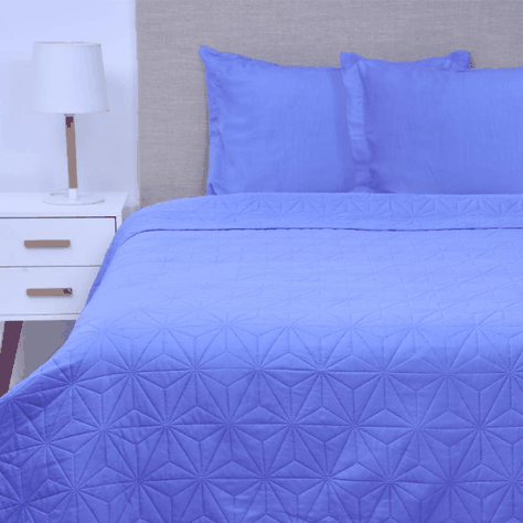 Quilt Cordoba Liso 2 Plazas Azul-0