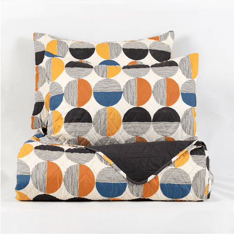 Quilt 1.5 Plazas Microfibra Estampado Circle-2