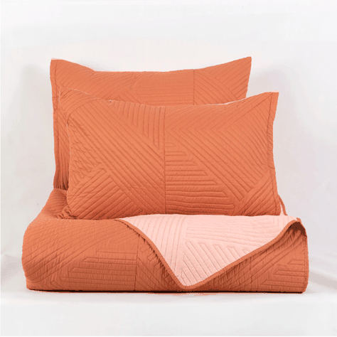 Quilt 2 Plazas Microfibra Terracota-Coral-2