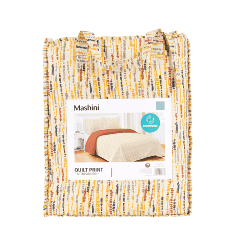 Quilt 1.5 Plazas Microfibra Estampado Loa-3