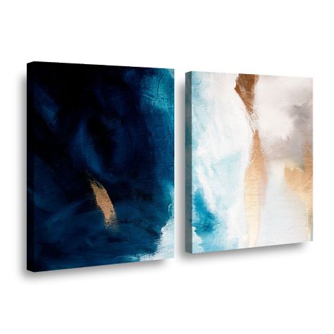 Canvas duo Blue Oil 70x50cm.-0