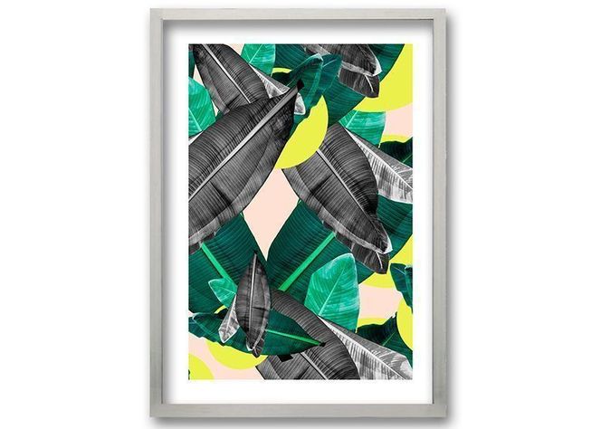 Cuadro 40x30 cm ilustración Selva amarilla-0