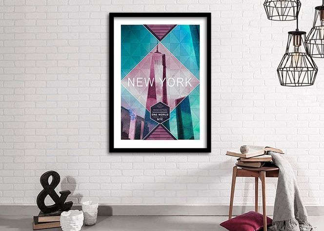 Cuadro 40x30 cm ilustración New york-1