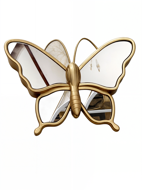 Set de 3 Espejos Mariposa Dorado Decoración Glamour Jhn-1
