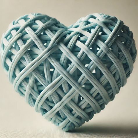 Set de 5 Corazón Decorativo Mimbre Pared Colgante 20cm Jhn-3