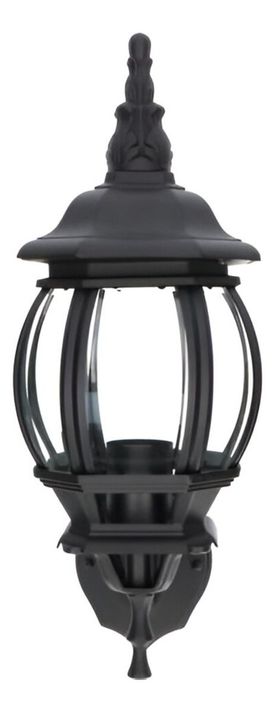 Lámpara Aplique Pared Exteriores Negro Vidrio Biselado Jhn-1