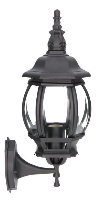Lámpara Aplique Pared Exteriores Negro Vidrio Biselado Jhn-6