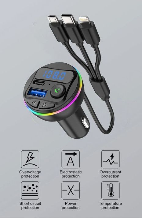 Transmisor Manos Libre G46 Carro USB Audio Microfono Lau-8