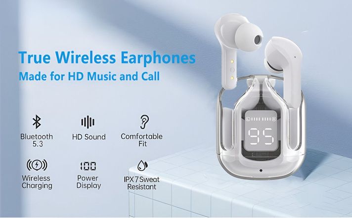 Audifonos Inalambricos Ultra Pods Blanco Bluetooth Lau-1