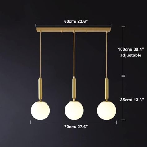 Lámpara Colgante Techo Globo Cristal Moderna 3 Esferas Jhn-9