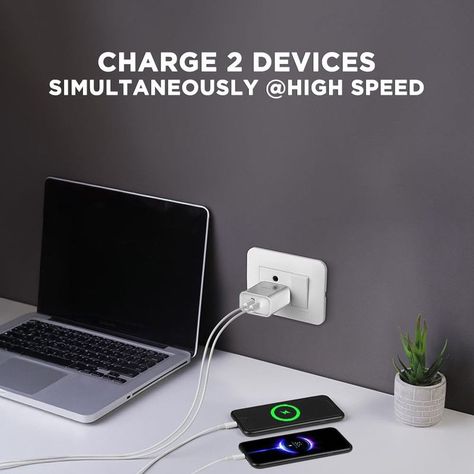Set 3 Cargador Adaptador x2 20W USB Carga Rapida Lau-7