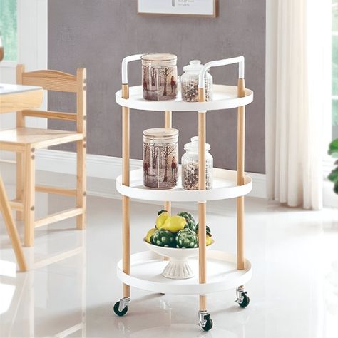 Carro Almacenamiento Multiusos Rodante Servicio Cocina Jhn-7