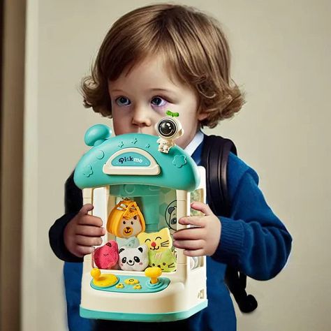 Juquete Mini Garra Portatil Spaceman Divertido Niños Lau-4