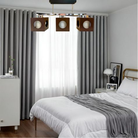 LÁMPARA DE TECHO Triple Vintage Madera Cuadrada 3 focos-7