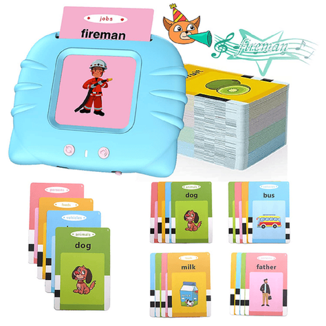 Maquina Aprendizaje Tarjeta Sensorial Ingles Niño Lau-7