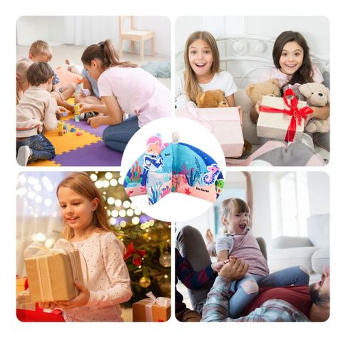 Set de 2 Libro Tela Bebé Educativo Sensorial Lavable Jhn-3