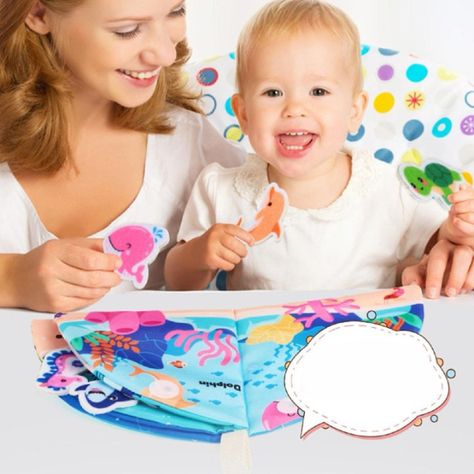 Set de 2 Libro Tela Bebé Educativo Sensorial Lavable Jhn-4