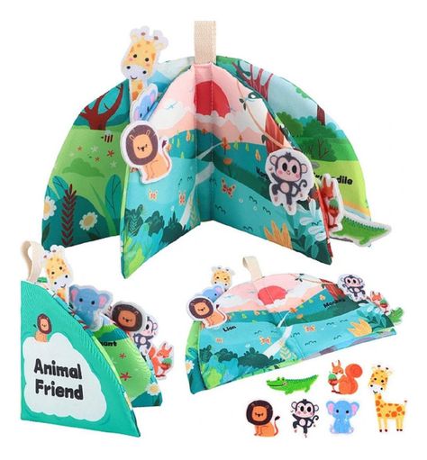 Set de 2 Libro Tela Bebé Educativo Sensorial Lavable Jhn-5