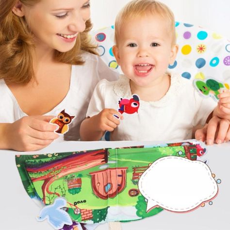 Set de 2 Libro Tela Bebé Educativo Sensorial Lavable Jhn-8