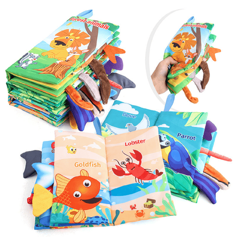 Juguete Libro Tela Rompecabezas Sonido Aprendizaje Bebe Lau-6