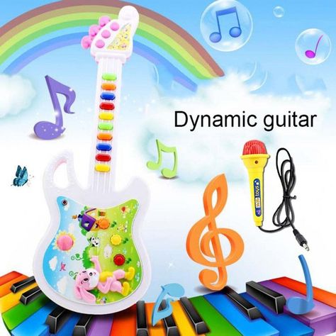 Juguete Guitarra Coloridad Sonido Musical Niño Lau-0