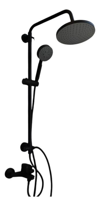 Columna Ducha Negro Mate 3 Funciones Acero Inoxidable Jhn-0