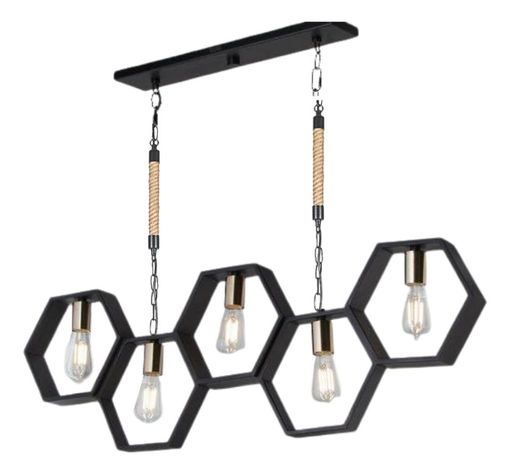 Lámpara Colgante Techo 5 Luces E27 Moderno Geométrico Jhn-0