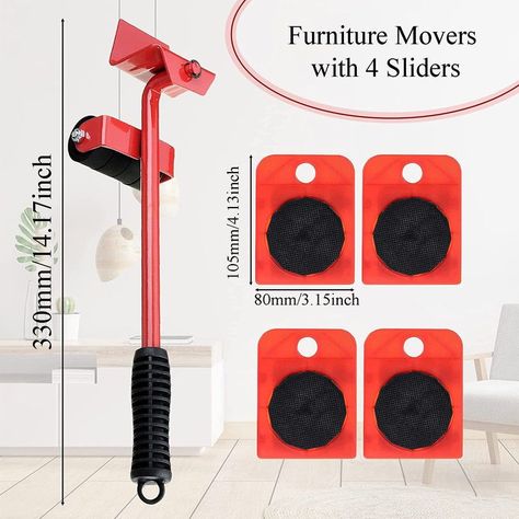 Set 2 Elevador Carretilla Muebles Acero Ergonomico Hogar Lau-3