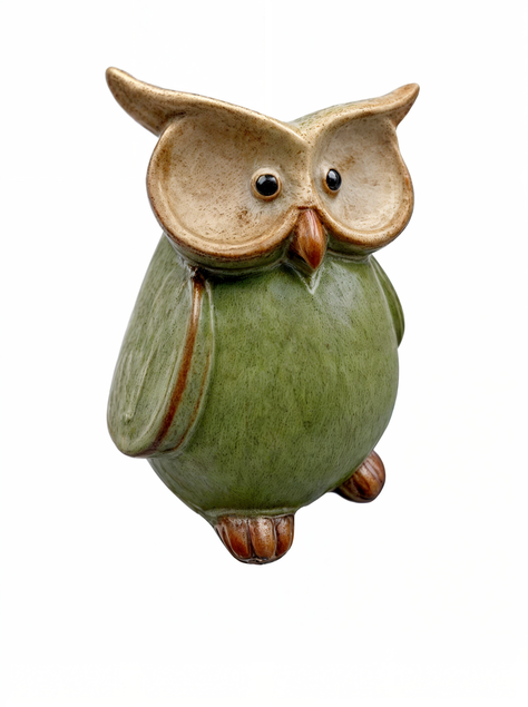 Set de 2 Estatua Búho Cerámica Decorativa Hogar Jhn-0