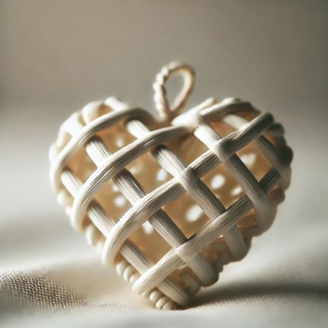 Corazón Decorativo Mimbre Pared Colgante 40cm Jhn-5