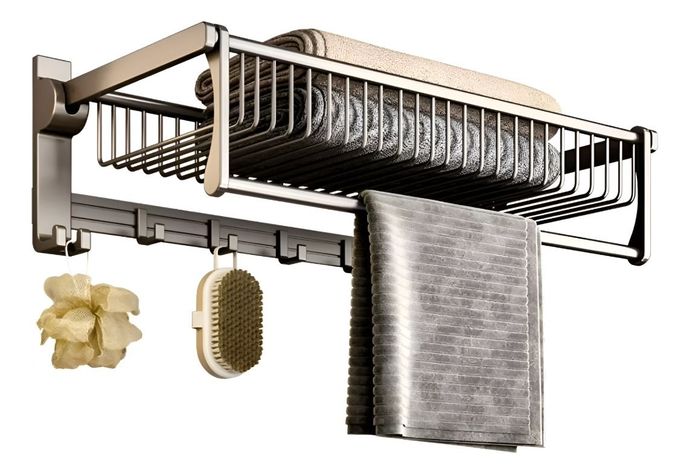 Toallero Baño 20 Pulgadas Doble Plegable Barra Toalla Jhn-1