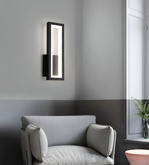 Aplique Lámpara Pared Moderna Rectangular Decoración Jhn-9