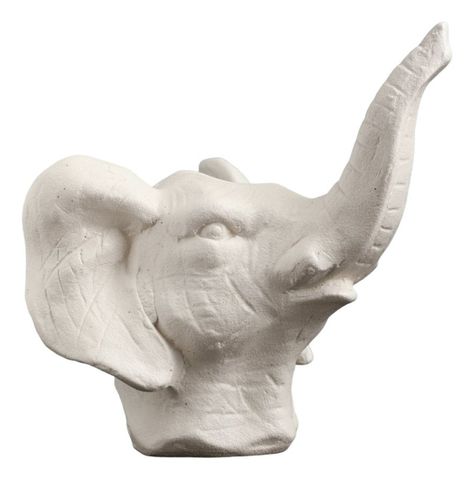 Maceta Cerámica Elefante Blanco Decoración Jhn-0