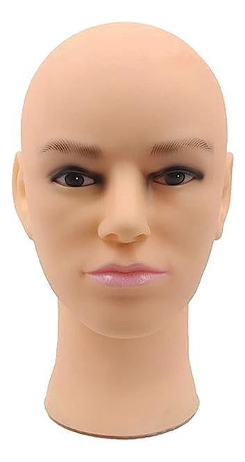 Cabeza Maniquí Calvo Peluca Profesional Jhn-0