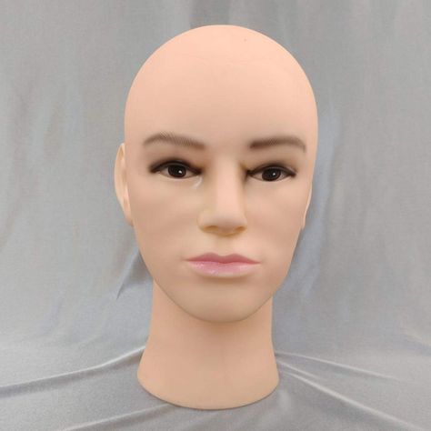 Cabeza Maniquí Calvo Peluca Profesional Jhn-3