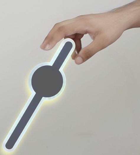 Lámpara Pared Tipo Espada LED Blanco y Gris Decorativa Jhn-1