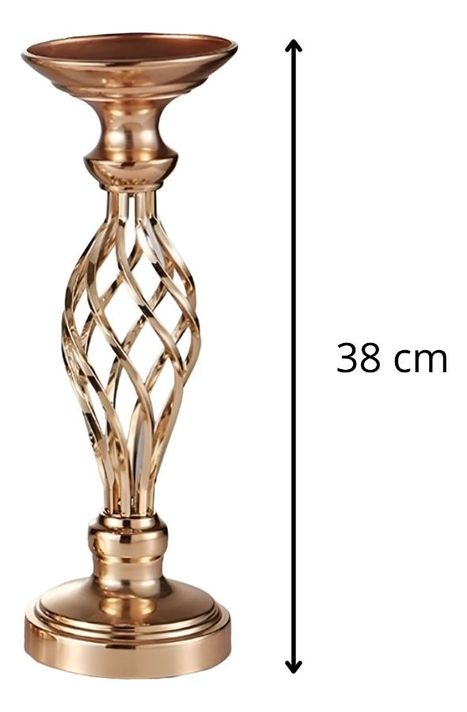 Portavelas Centro Mesa Candelabro Decoración 38cm Jhn-9