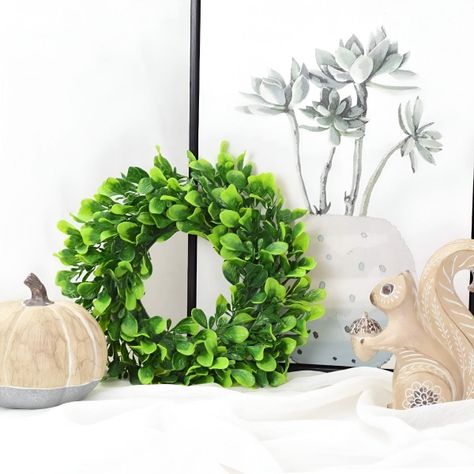 Set de 2 Corona Artificial Puerta Decorativa Eucalipto Jhn-5