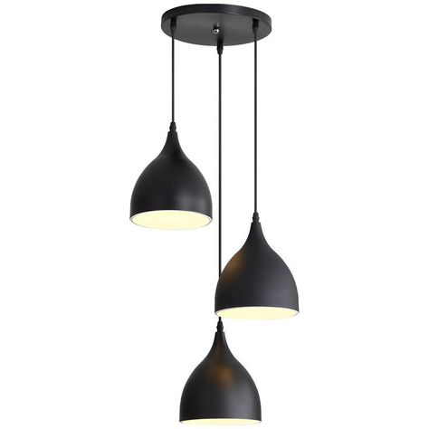 Lampara Colgante Triple Diseño Gota Hogar Comedor Lau-0