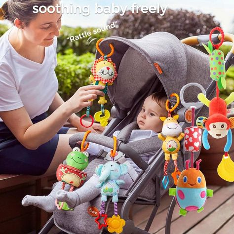 Sonajero Colgante Actividad Sensorial Peluche Bebes Lau-5