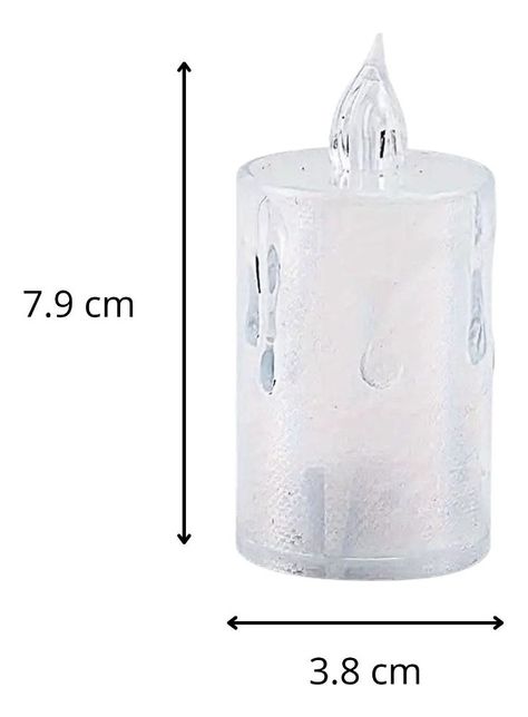 Set 9 Velas Decorativas LED Cristal Acrílico Sin Llama Jhn-9