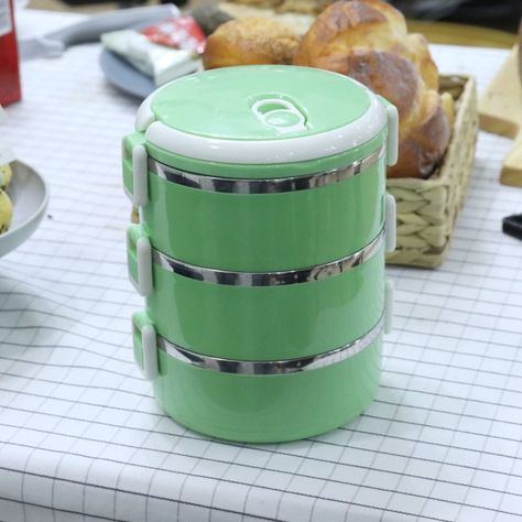 Lonchera Triple Comida Almuerzo Fiambrera Apilable Jhn-4