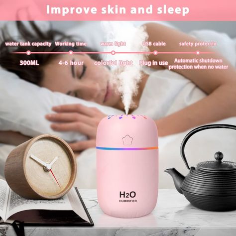 Set 2 Humidificadores Mini Aerosol Portatil Recargable Lau-8