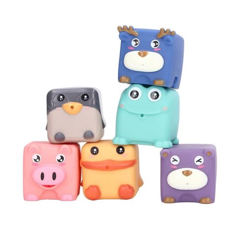 Juguete 6 Pzas Apilable Bloques Divertido Silicona Niños Lau-4