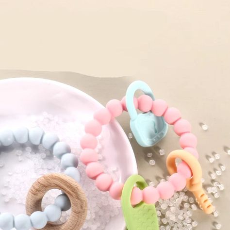 Set de 3 Mordedor Silicona Pulsera Bebé Alivio Encías Jhn-7